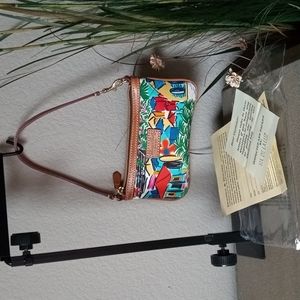 New! DOONEY & BOURKE "Sandbar" Tropical Vacation Club Purse Wristlet. Rare!!
